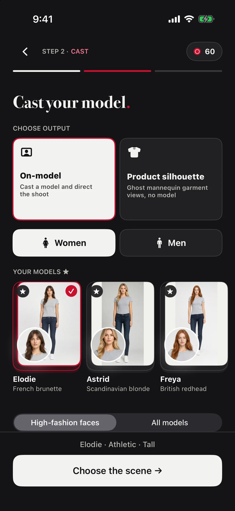 ONMODEL synthetic model casting and saved brand faces