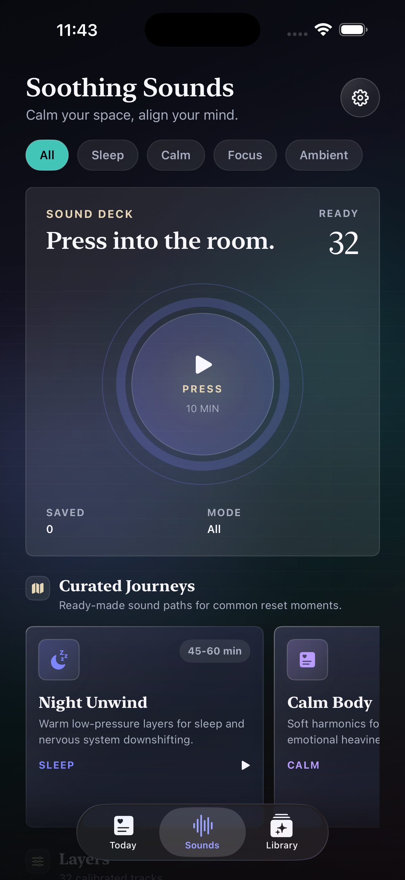 Soul Massage sound deck screen